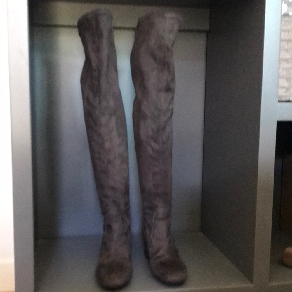Tall suede boots